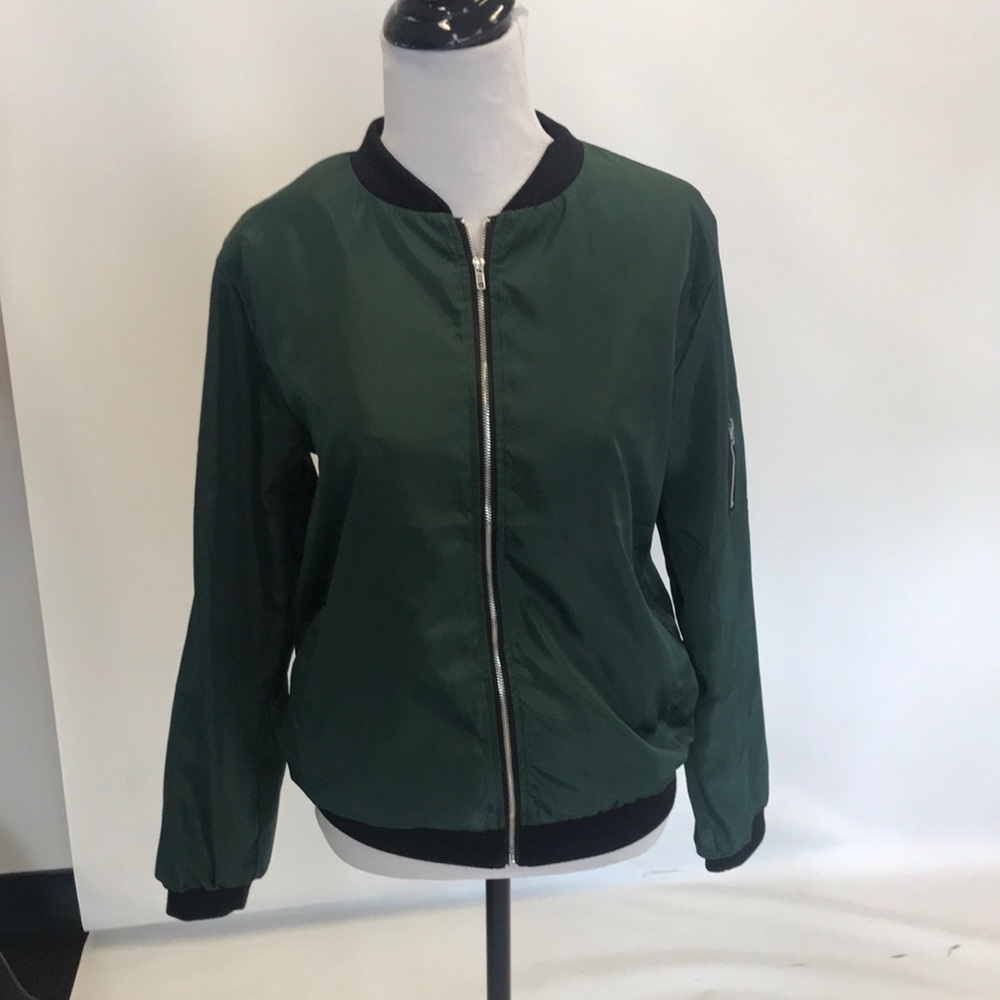 Green bomber jacket